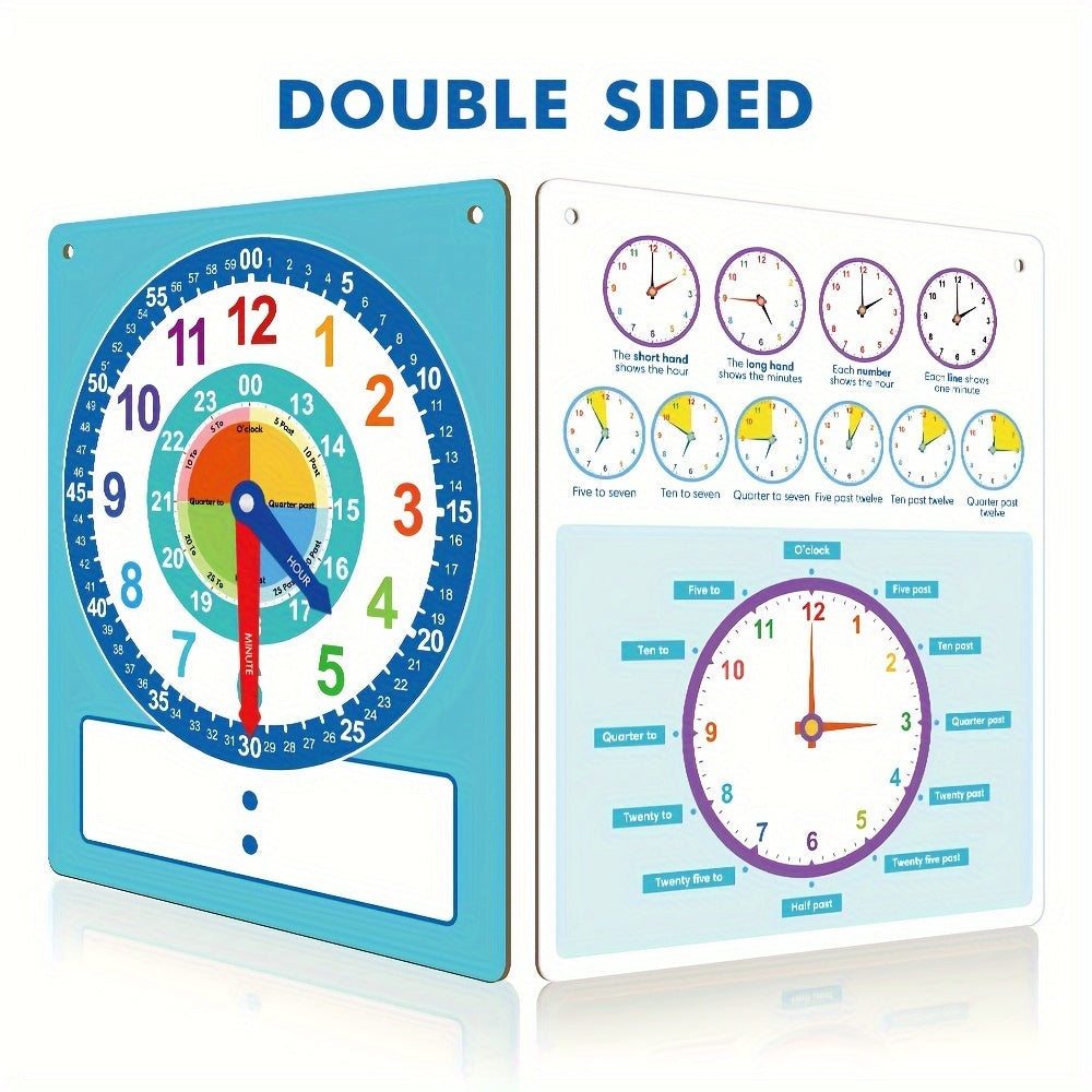 Teaching Clock for Kids - Easy Read Learning Clock for Time Telling