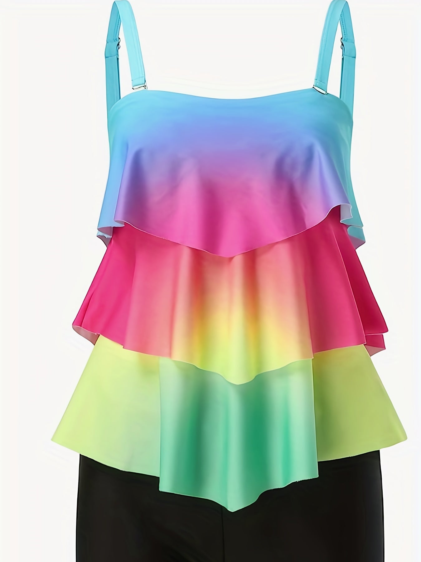 Tree Print Tankini Set Women's Top & Shorts Two Piece