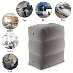 Portable 3-Layer Flocking Footstool for Travel and Car