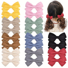 10pcs Children's Bow Hair Clips Hairpin Candy Hair Accessories For Girls