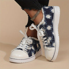 Women's Skull Print Canvas Shoes Lightweight Breathable Low Top Sport Shoes