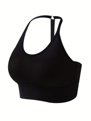 Seamless Halter Sports Bra Adjustable Yoga Fitness Bra