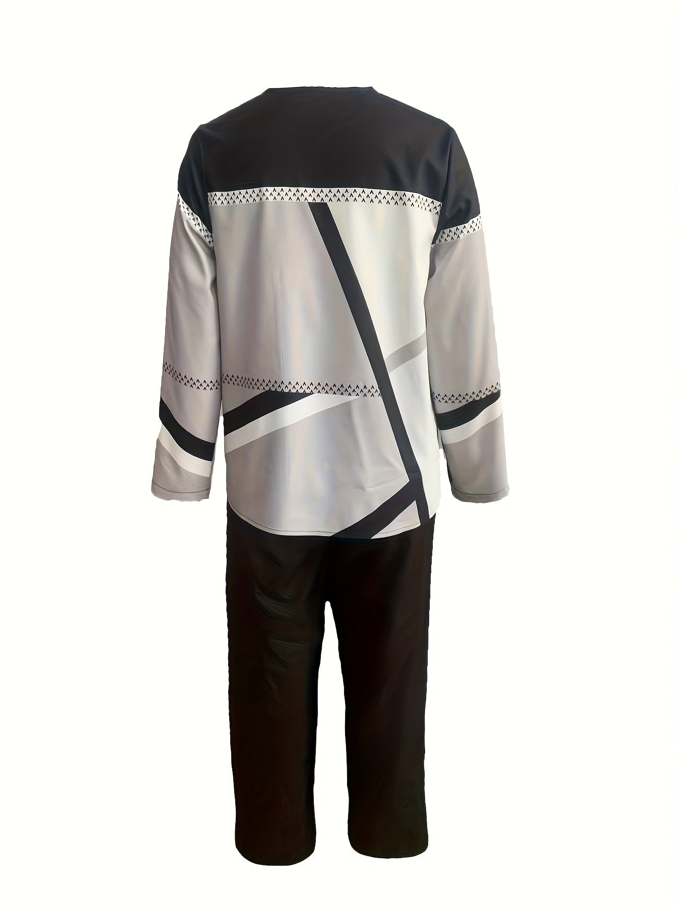 Women's Plus Colorblock Geometric Print Top & Pants Set