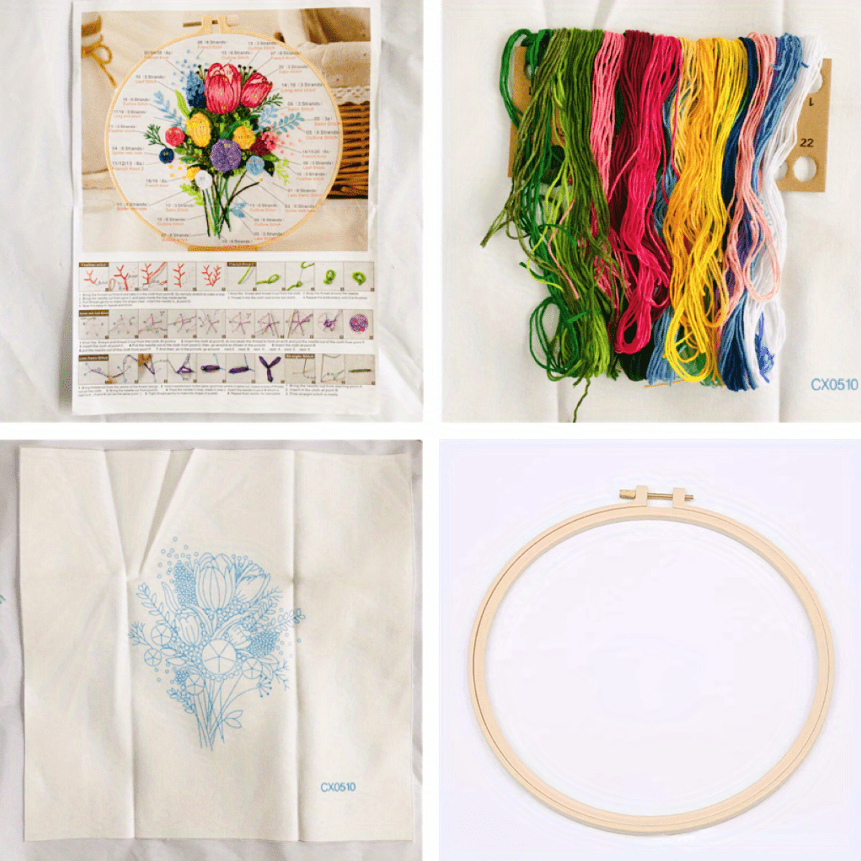 DIY Knitting Crochet Embroidery Kit for Beginners