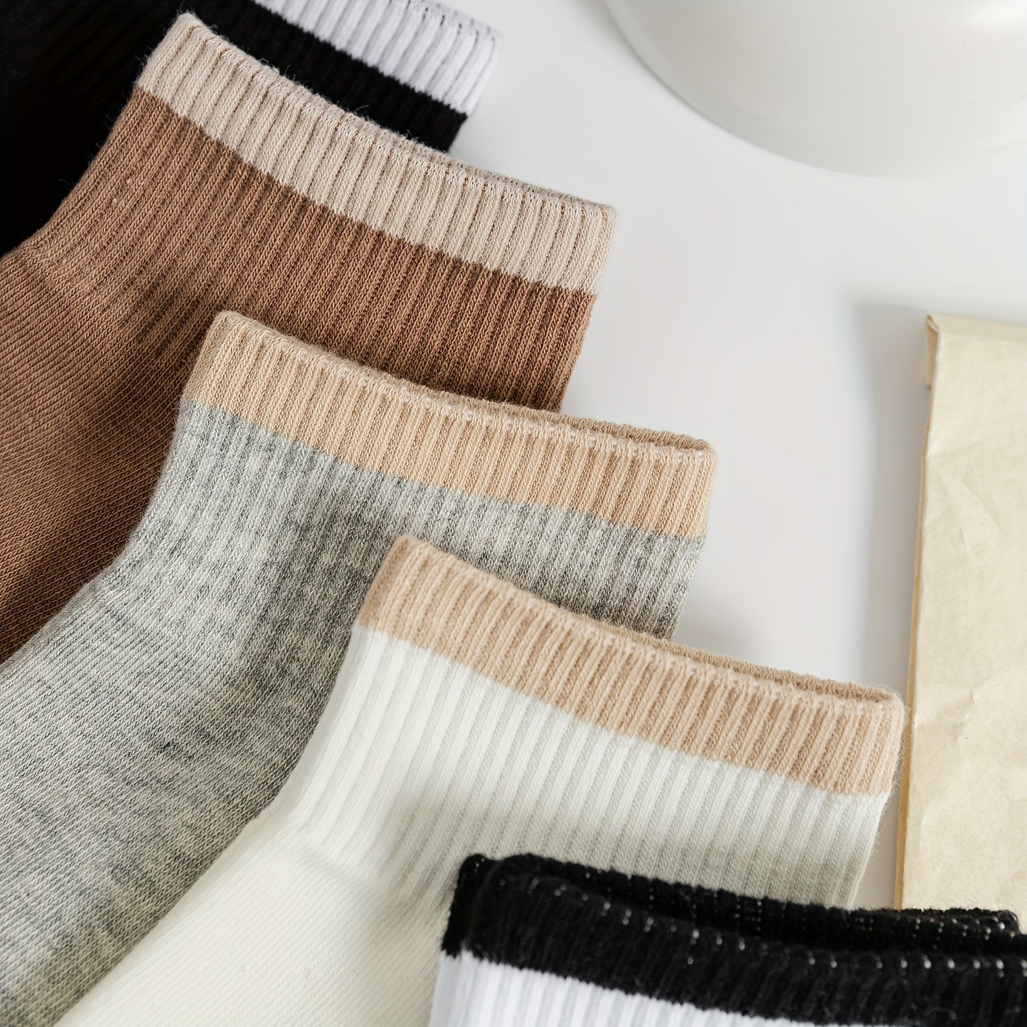 5 Pairs Women's Comfy & Crew Short Socks - Stockings & Hosiery