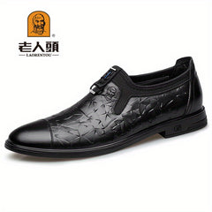 LAORENTOU Men's Leather Casual Business Shoes