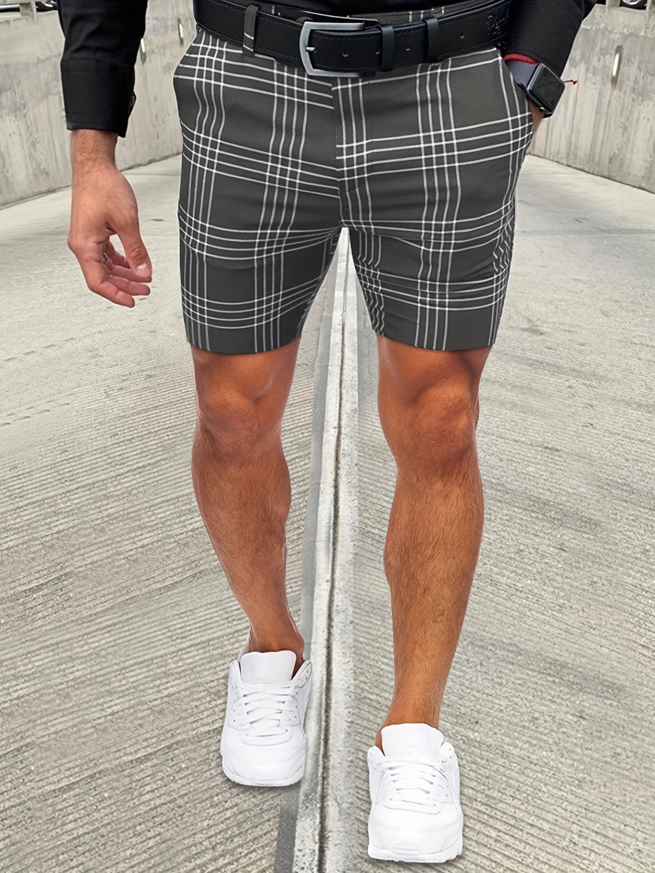 Men's Slim Fit Plaid Shorts For Summer