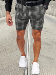 Men's Slim Fit Plaid Shorts For Summer
