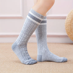 Striped Crew Socks Comfy & Breathable Women's Stockings