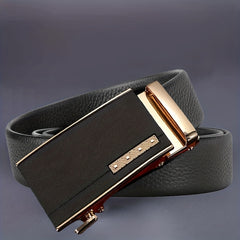 Men's PU Belt with Automatic Buckle Business Casual for Western Cowboy Bohemian