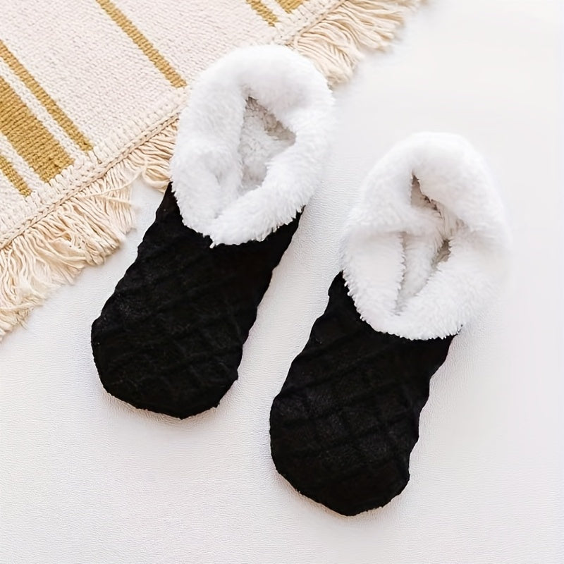 Plush Lined Floor Socks Women's Stockings