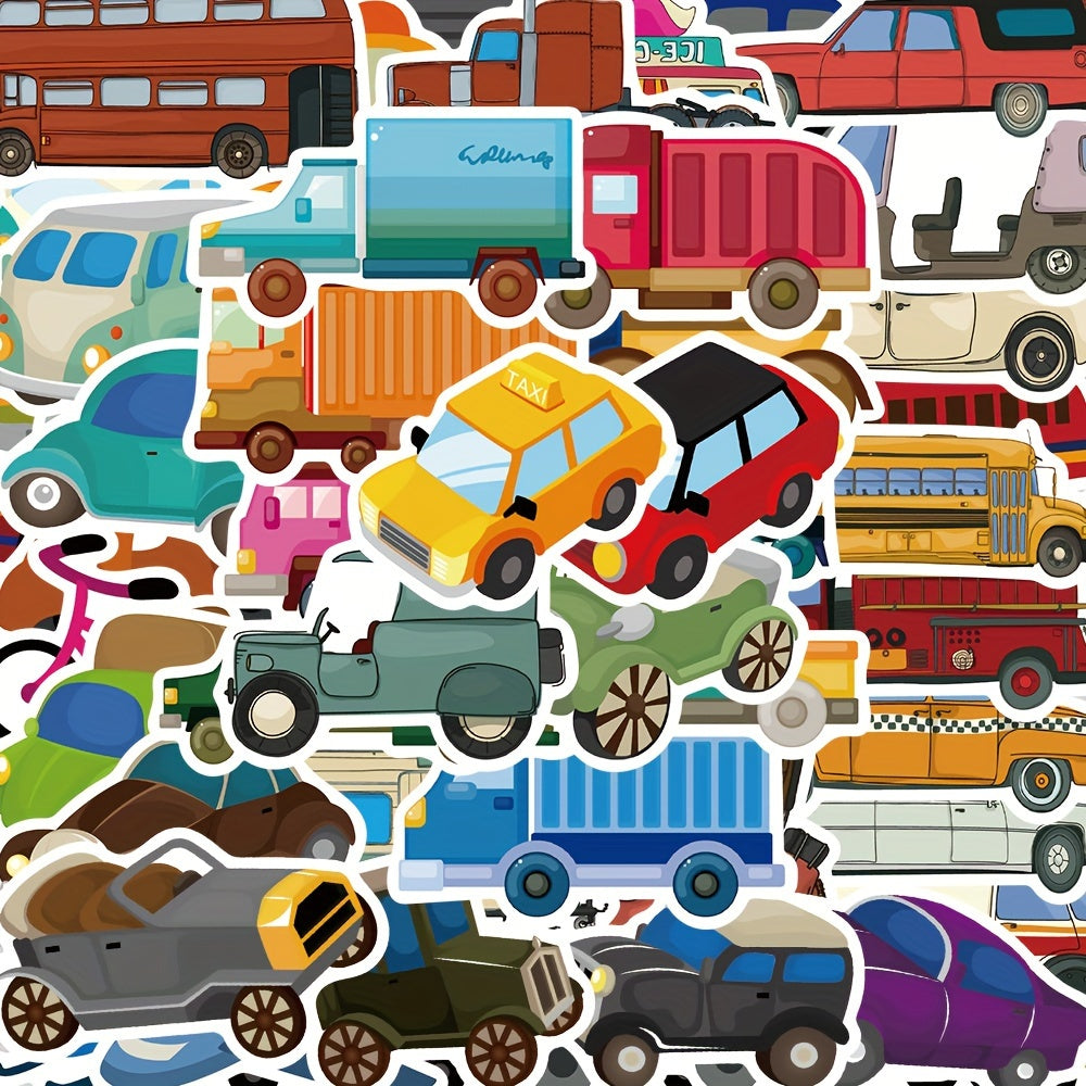 51pcs Vehicle Graffiti Stickers for Phone Case Cup Guitar Skateboard