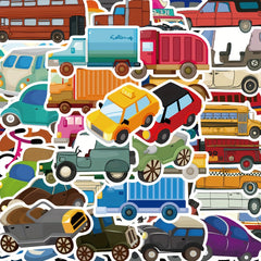 51pcs Vehicle Graffiti Stickers for Phone Case Cup Guitar Skateboard