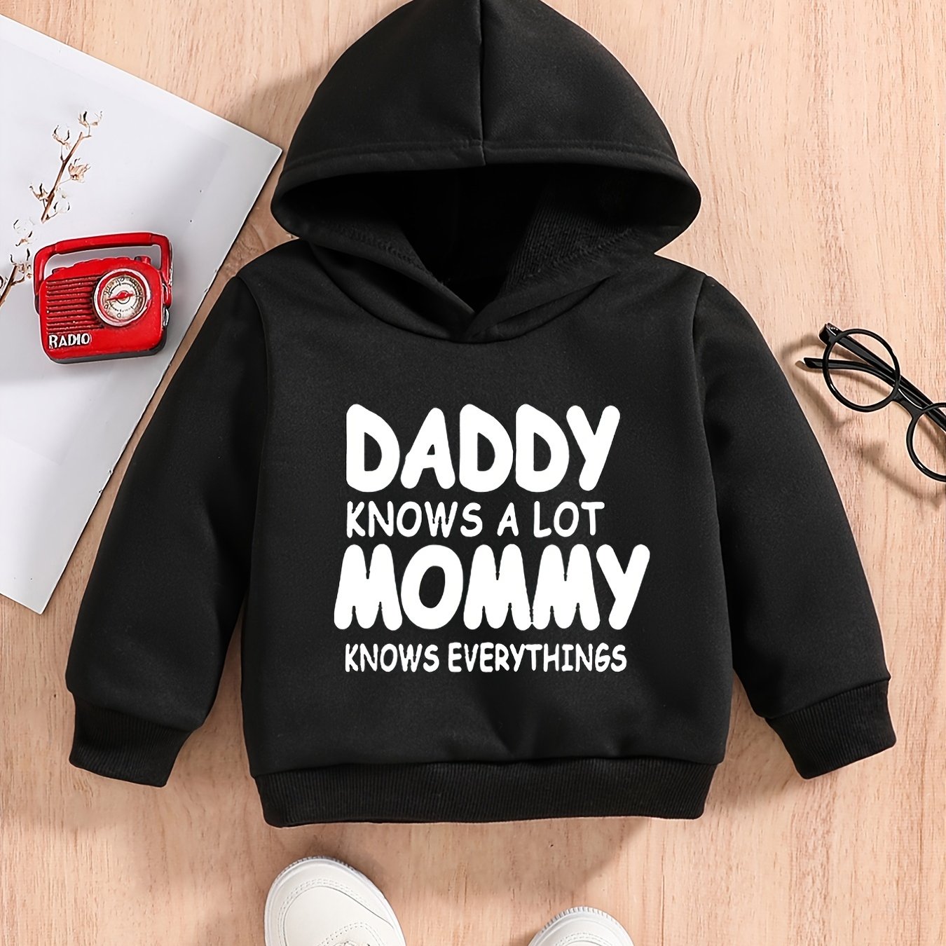 Baby Boys Hooded Sweatshirt Long Sleeve Casual Pullover for Spring Fall