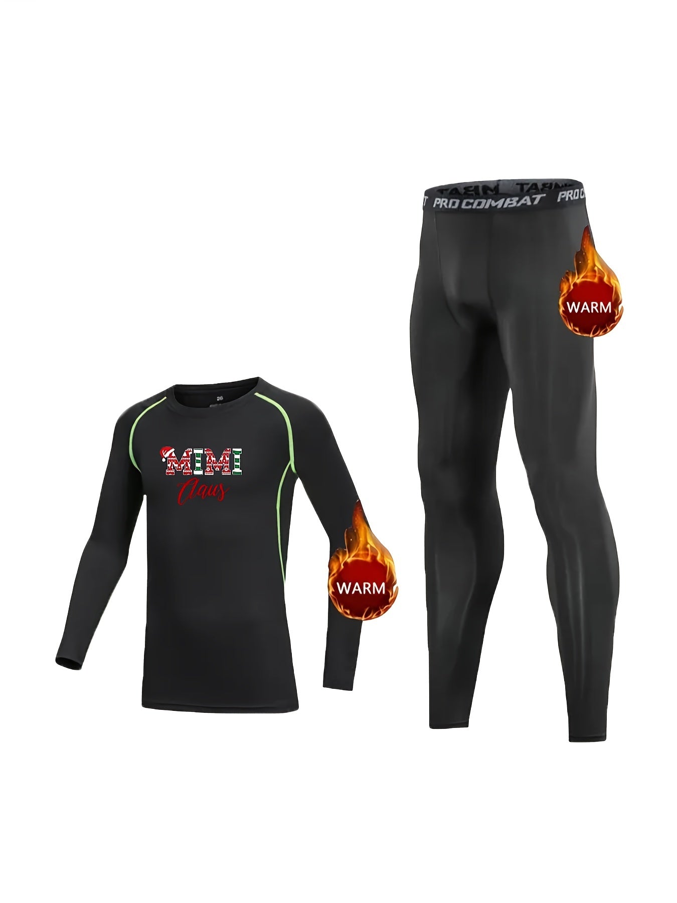 2pcs Toddler Kids Fleece Compression Sets Letter Print Crew Neck Pullover Pants