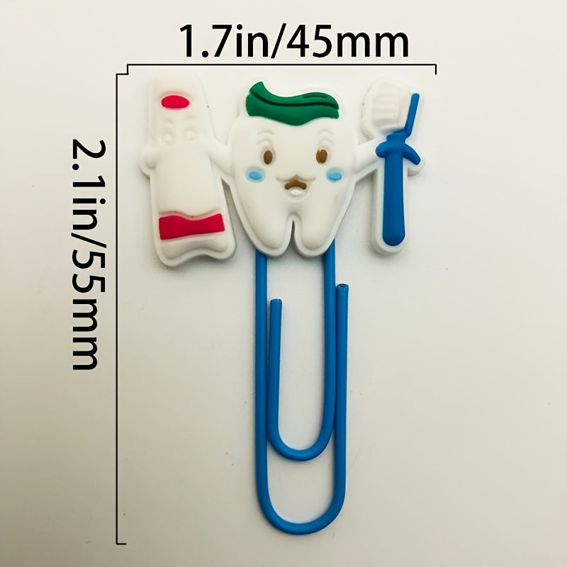 10pcs Medical Element Paper Clip Bookmark DIY Stationery