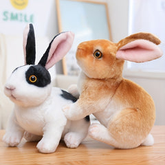 Realistic Rabbits Plush Toy Lifelike Animal Bunny Simulation Gift