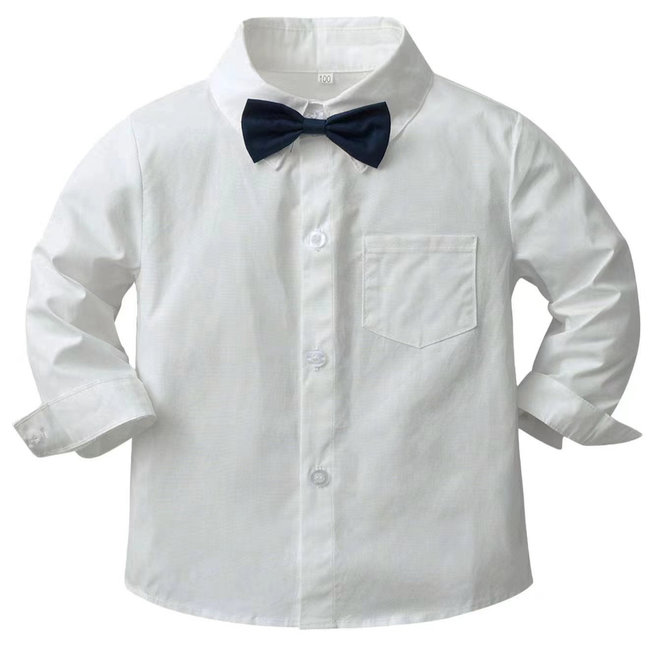 Boys Long Sleeve Shirt with Bowtie