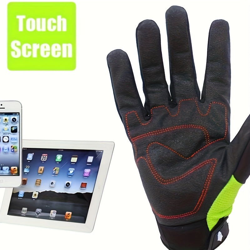 Fleece Waterproof Motorcycle Gloves Non Slip Full Finger Ghost Claw Printed