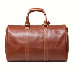 Vintage Cowhide Leather Handbag for Short Trips