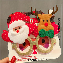 Christmas Glasses Frame Glitter Holiday Eyewear Xmas Funny Photo Booth Costume