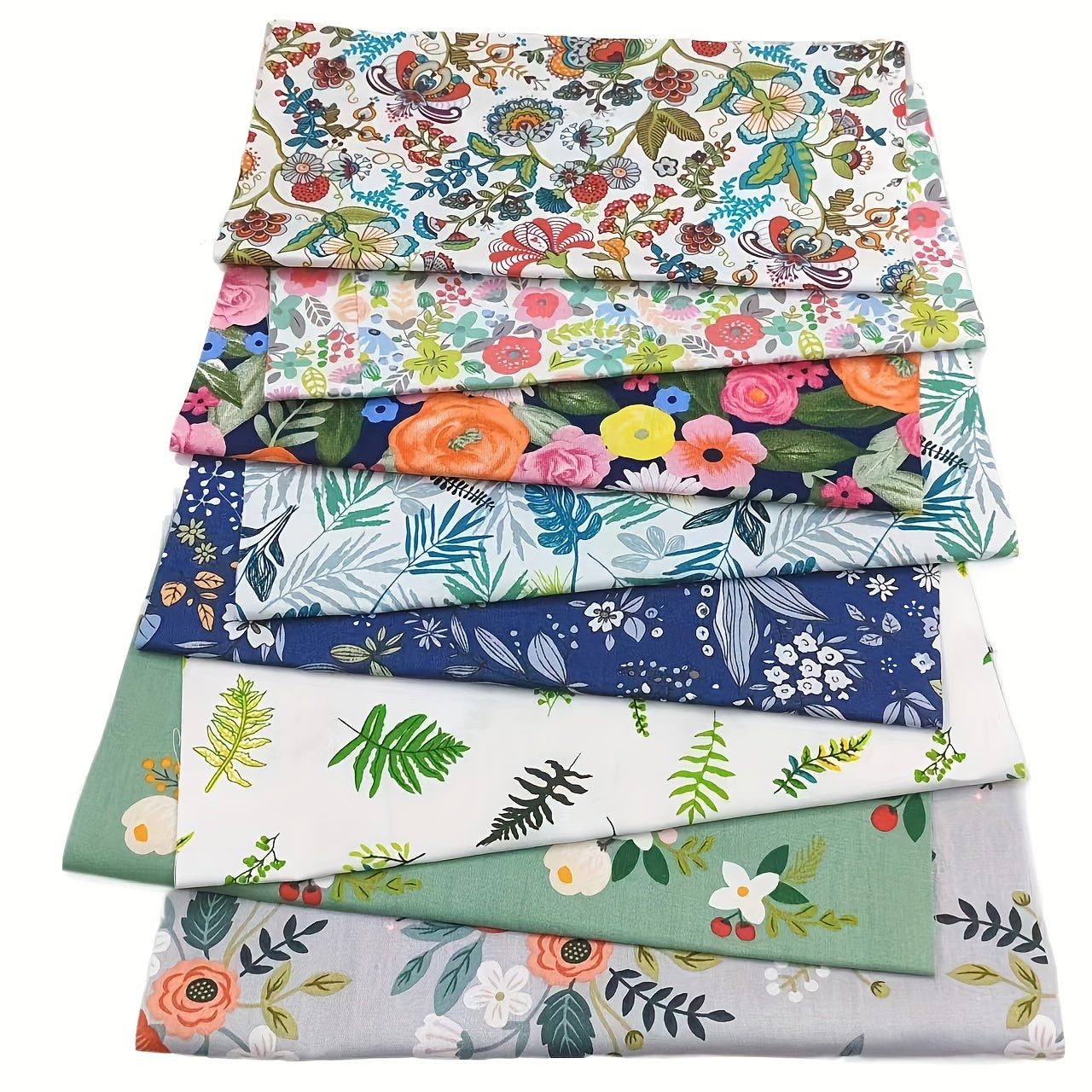 8pcs 100% Cotton Fabric Bundle Squares for Quilting DIY Patchwork