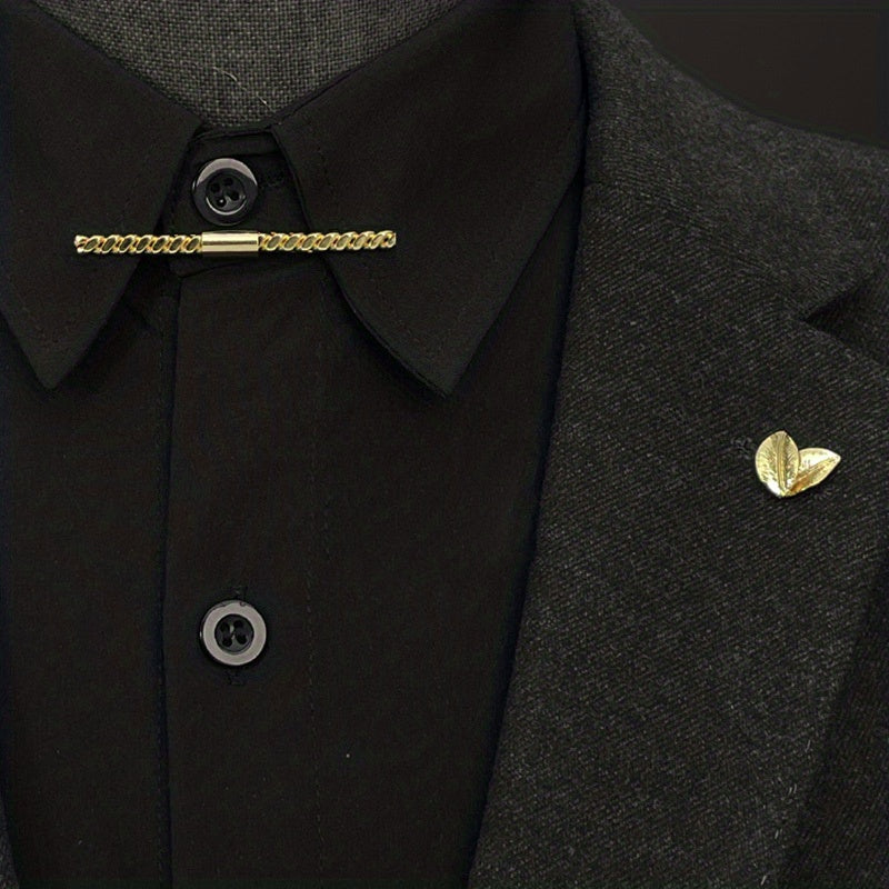 3pcs Retro Collar Clip Shirt Suit Collar Tie Clip Men's Daily Clothing Accessori