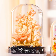 1950pcs Rose Petal Building Block Set Multicolor ABS for Birthday or Holiday