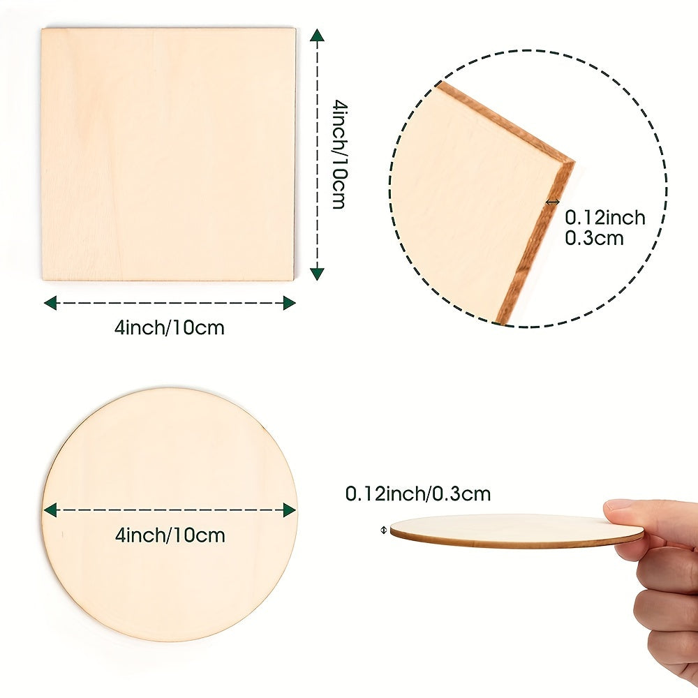 10pcs Wood Chips DIY Model Building Coaster Painting