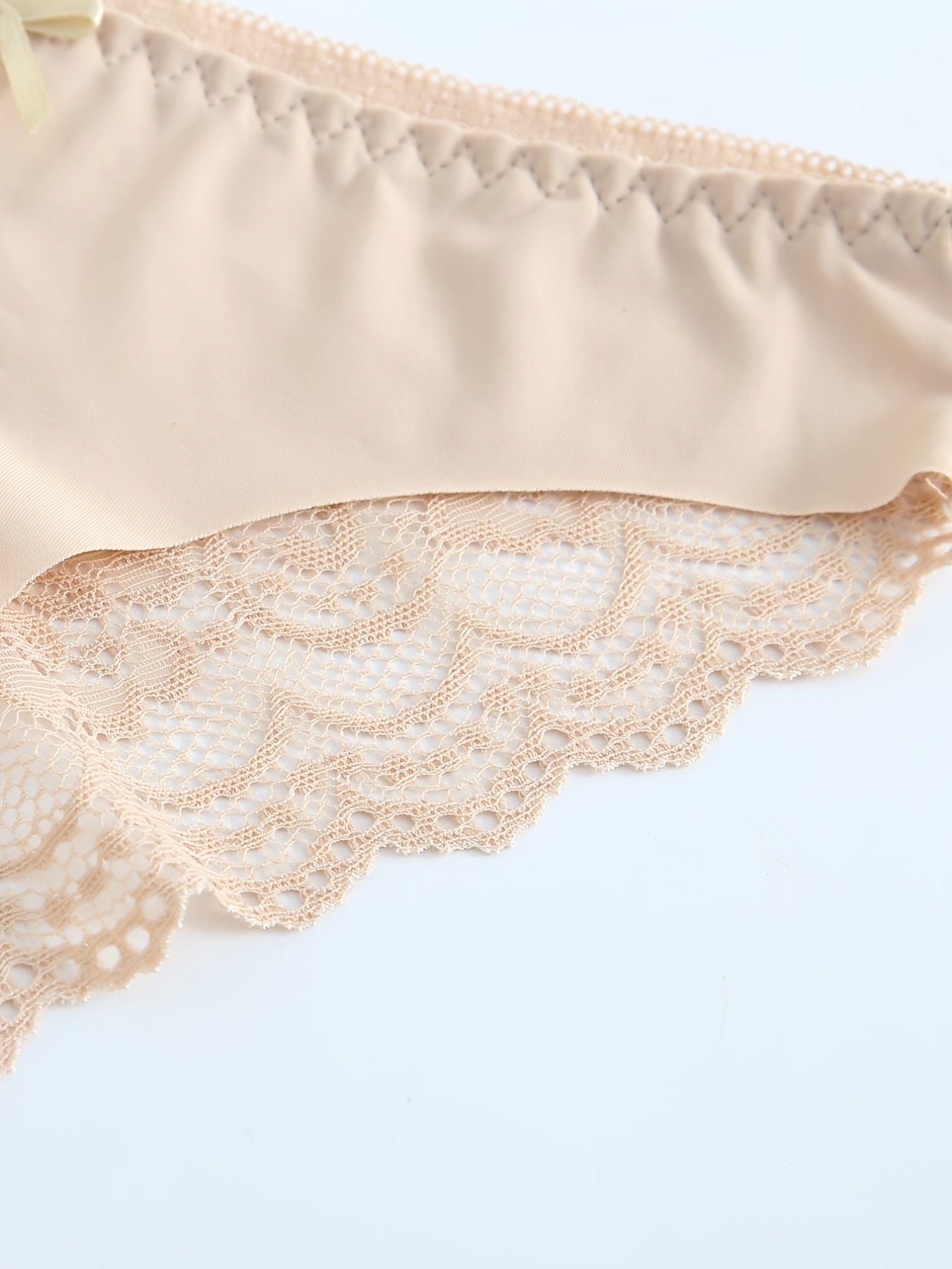 6pcs Mixed Lace Trim Low Waist Panties Pack
