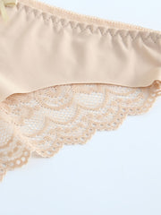 6pcs Mixed Lace Trim Low Waist Panties Pack