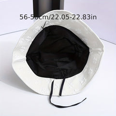 Flower Pattern Bucket Hat Solid Casual Sun Hat Travel Beach Hats For Women