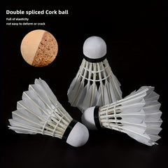 6pcs No 5 Badminton Shuttlecocks for Training & Entertainment