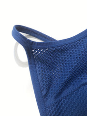 Sports Bra Women's Plus Solid Round Neck Medium Stretch Bra