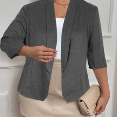 Casual Blazer Solid Long Sleeve Workwear Blazer