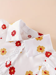 Infant Baby Floral Flutter Sleeve Dress