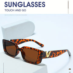 Rectangular Sunglasses for Men Women Retro Vintage UV400 Sun Shades