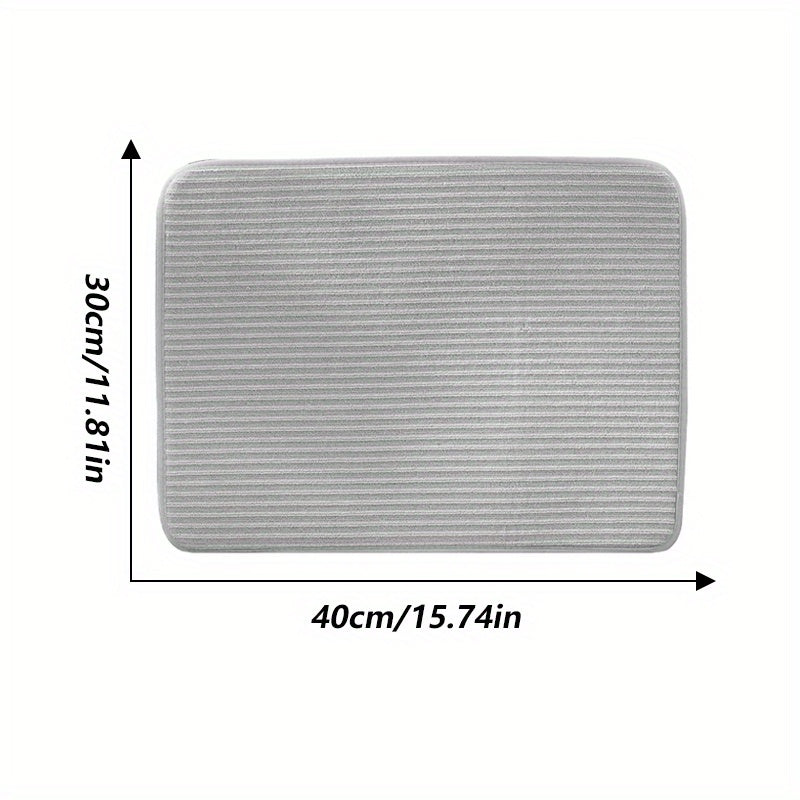 Thick Striped Jacquard Dish Drying Mat, Heat resistant, Household Storage Pad