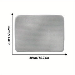 Thick Striped Jacquard Dish Drying Mat, Heat resistant, Household Storage Pad