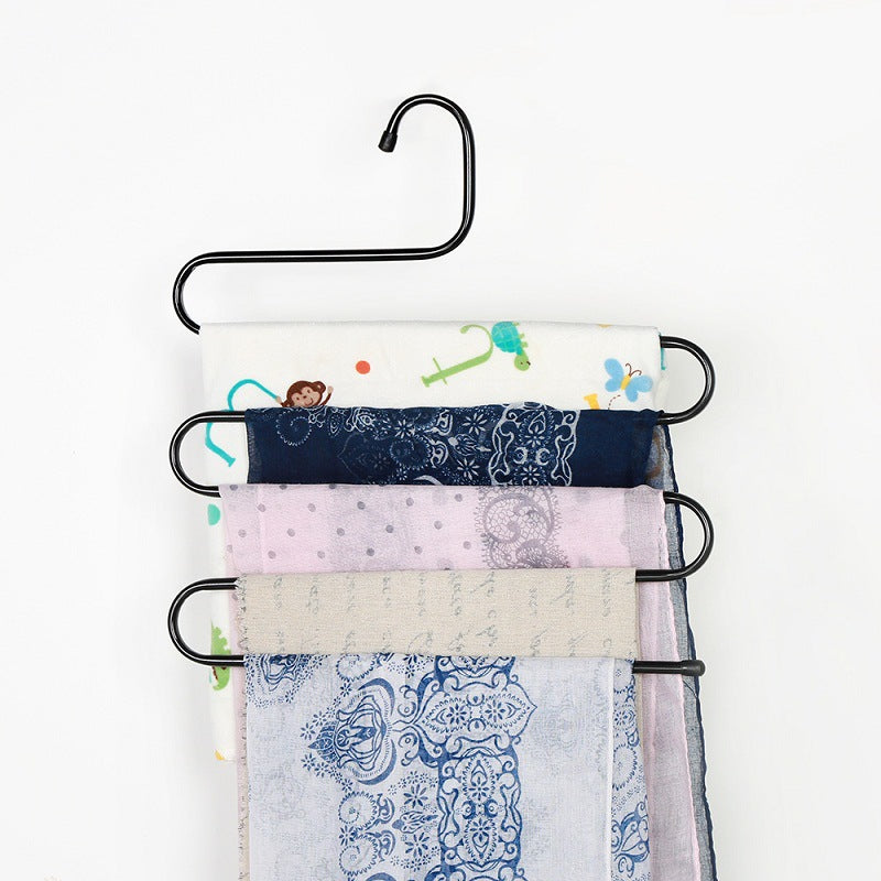 5 Layer S Type Trouser Rack Stainless Steel Clothes Rack