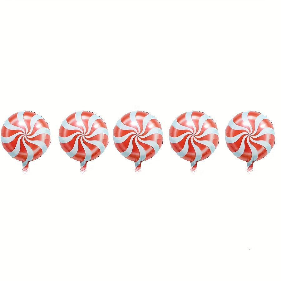 Christmas Candy Windmill Cane Balloon Set