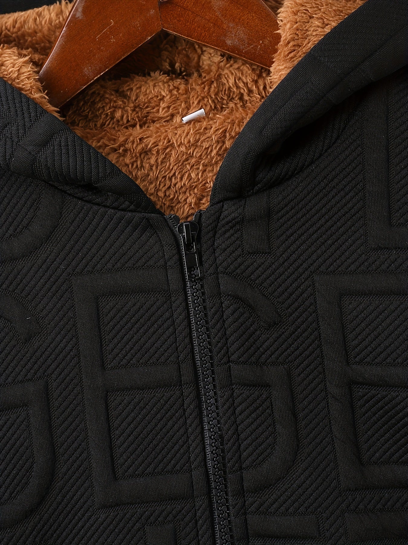 Boys Casual Textured Hooded Zip Up Jacket