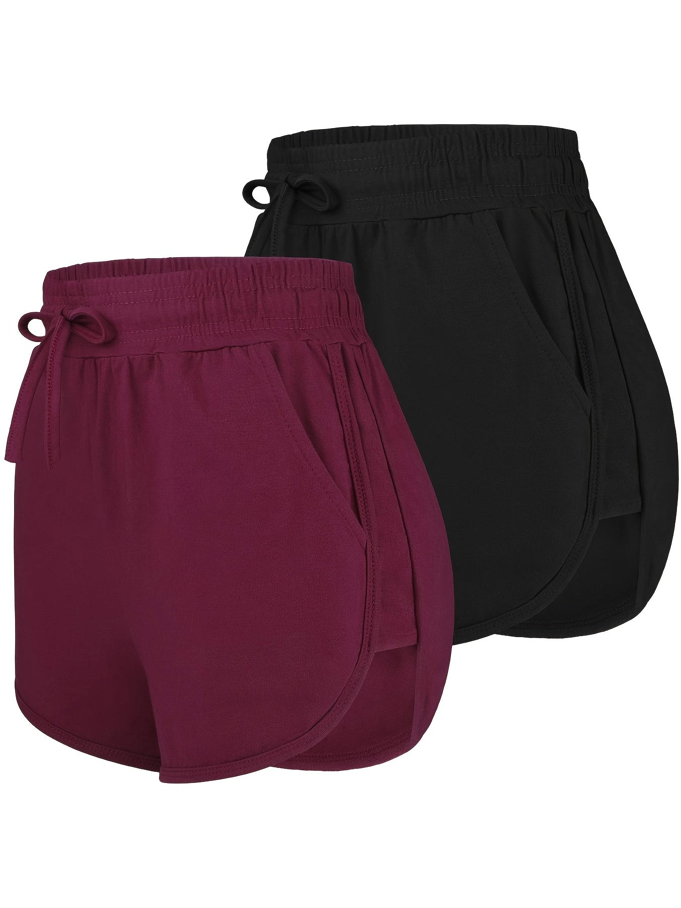 Women's Drawstring Yoga Shorts for Summer Fitness and Athleisure
