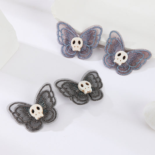 Butterfly Skull Hair Clip Y2K Punk Barrette Hair Accessories For Women Cosplay