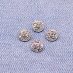 4pcs Plaid Inlaid Artificial Diamond Dress Tie Shirt Studs