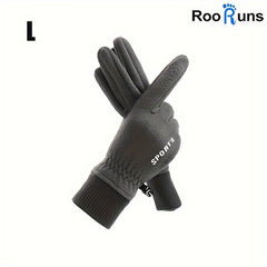 Double-sided Velvet Warm Gloves Winter Touch Screen Anti-slip