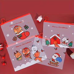 10pcs A5 Christmas File Bag Student Activities & Office Stationery