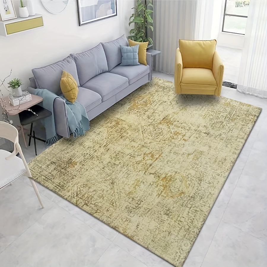 Modern Crystal Fleece Geometric Area Rug Non-Shedding Machine Washable