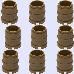9 Piece ABS Building Blocks Water & Wine Barrels Set