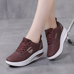 Women's Thick Bottom Travel Walking Shoes Breathable Non slip Sport Shoes
